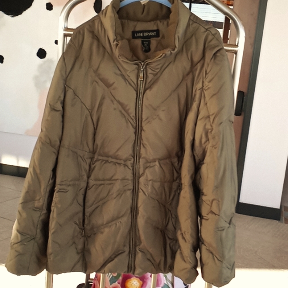 Fleeced Lined Jade Puffer by Lane Bryant, Womens 18/20.